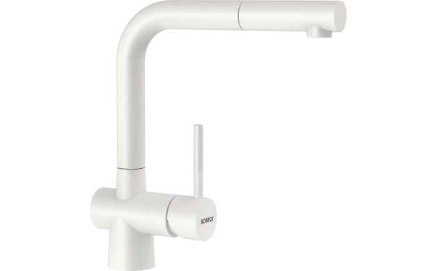 СМЕСИТЕЛ SCHOCK LAIOS PULL-OUT Бял